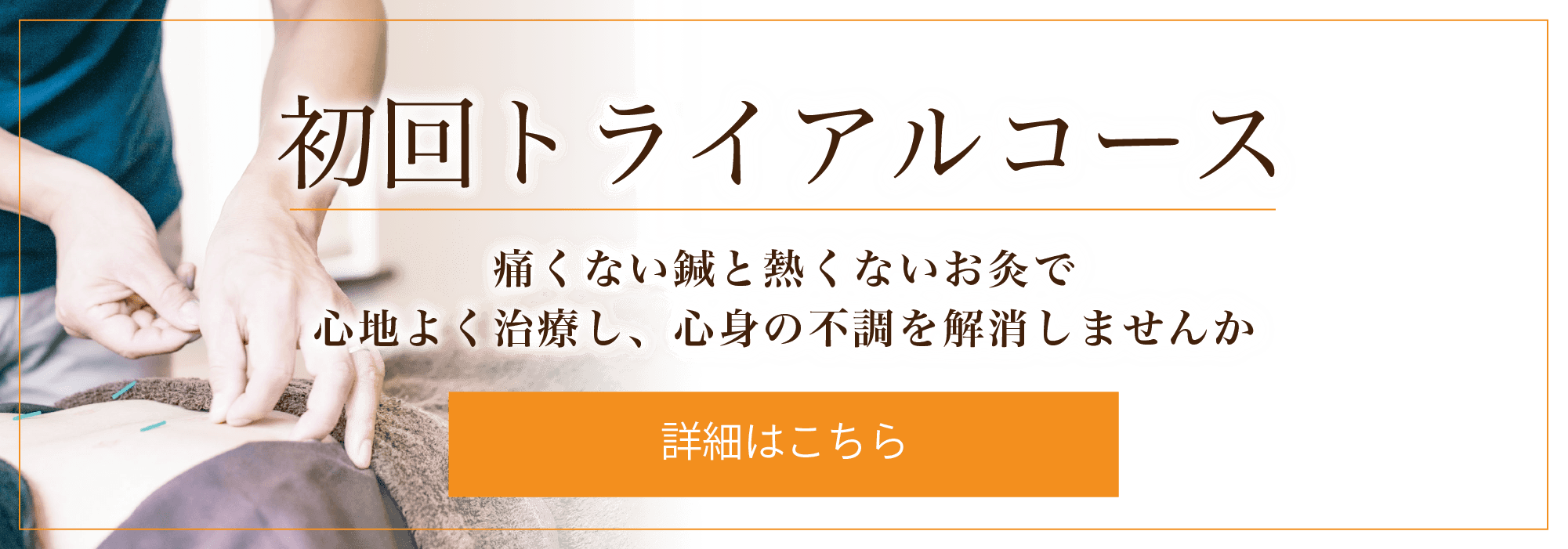 恵庭市美容鍼ナツメ堂トライアルメニュー